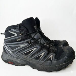 Salomon X Ultra 4 Mid GTX Boots Mens 13 Black Gore-Tex Hiking Boots Trail Shoes